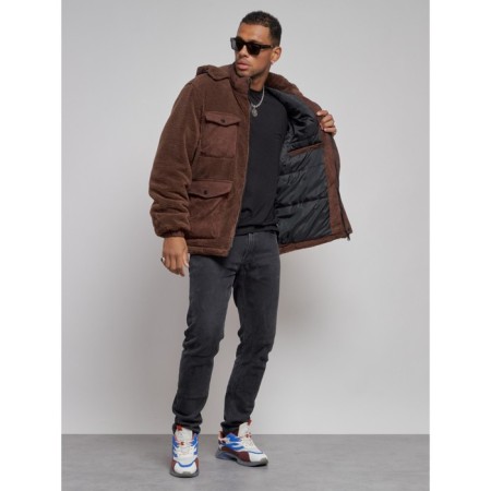 Plush jacket, size 56, brown color-11