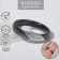 Ring ceramics "I love you", black color in silver, 16 size