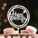 Topper "Happy Birthday", a circle with hearts, silver, give beautifully