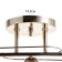 Akvil chandelier 3he27 40W gold 45x15x22 cm Bayerlux