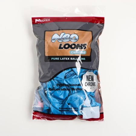 Latex chrome 12 ", set 50 pcs., Blue color-1