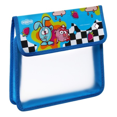 A5 notebook folder (240 x 205 x 40 mm), with Velcro valve, plastic/textiles, Hatber "Smeshariki"-1