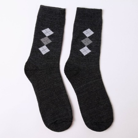 Socks male terry, dark gray color, size 25-27