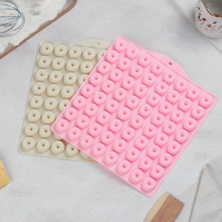 Form for marmalade DOLAIN "DONESSIDS", silicone, 21.5 × 20 cm, 64 cells (D = 2 cm), color mix-6