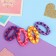 Hair elastic band "Mahrushka" (set 4 pcs) bright mesh, 3.5 cm, mix