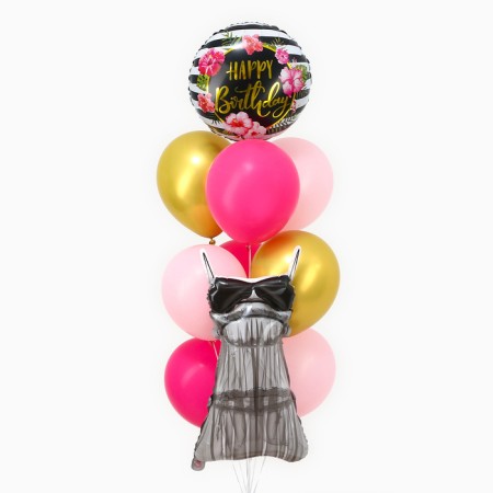 A set of balls "for her", latex, foil, 10 pcs.-3