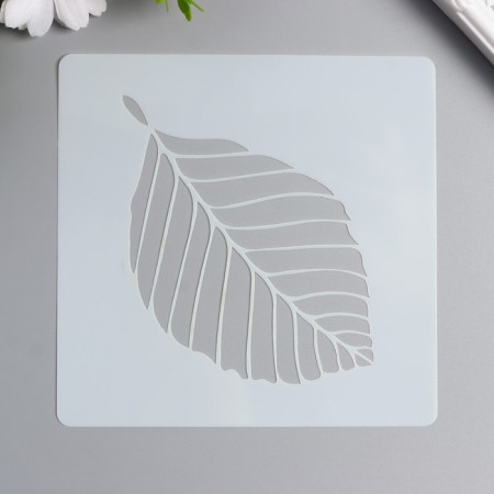 Plastic stencil "Birch sheet" 13x13 cm