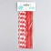 Assortment cocktail tubes, 12 pieces in a set, red color