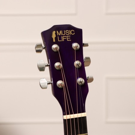 Acoustic guitar Music Life QD-H38Q-HW, purple-1