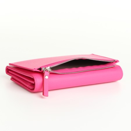 Women's wallet on magnets, pink color-3
