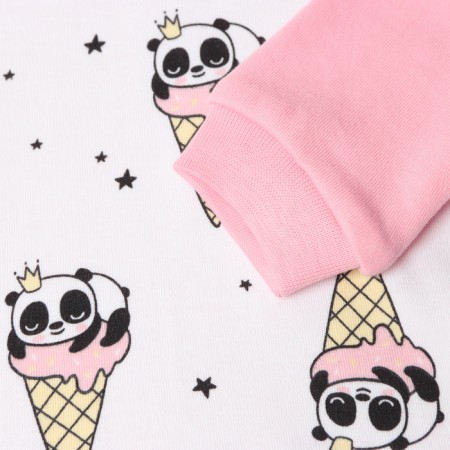 Longsliv, pink/panda, height 68 cm-2