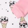 Longsliv, pink/panda, height 68 cm