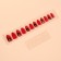 Patch nails, 12 pcs, with glue plates, almonds, red