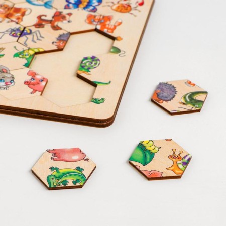 Wooden puzzle "Entertaining honeycomb"-1