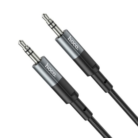 Cable AUX HOOCO UPA23, Jack 3.5 mm (M) - Jack 3.5 mm (M), 1 m, nylon, gray-4
