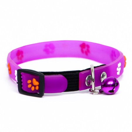 Fly collar with paws, 29 x 1 cm, mix of flowers-1