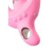 Turning vibrator with a clitoral stimulant Jos Twistme, 19.5 cm, silicone, pink color
