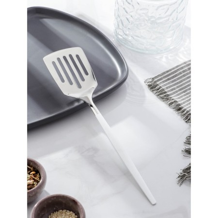 Stainless steel blade perforated Magistro "Grace", length 27 cm, handle color white, silver head color