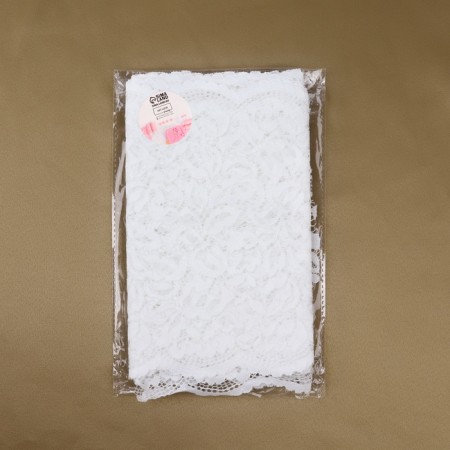 Lace elastic fabric, 220 mm × 2.7 ± 0.5 m, white color-3