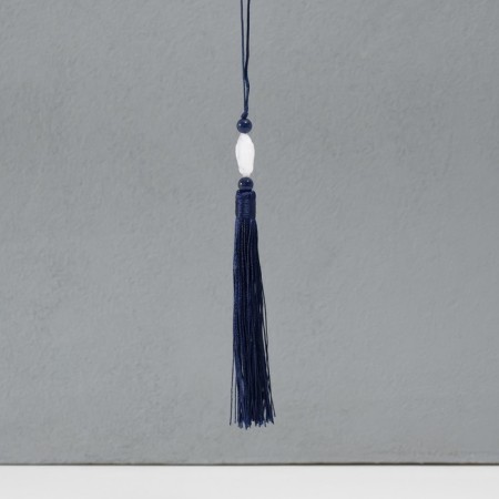 Textile suspension, plastic "Brush. Lotus" dark blue 1.2x2.7x14.5 cm-1