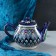Rishtan ceramics "Flowers", 700 ml, blue mix