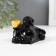 NECKE Polystone "Hothee with a gold merging, lies on a bag" Black 5x8.5x5 cm