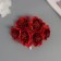 Decor for creativity "Camellia" red (1 set = 1 bouquet) in the bouquet 6 pcs 4x11 cm
