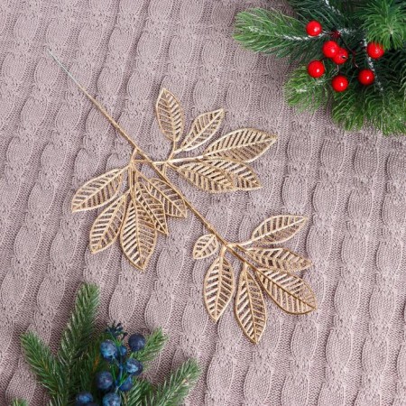 Decor shine "Type of deciduous tree" 16x22 cm, mix (gold, silver)