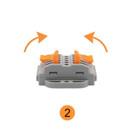 Terminal of QMS 222-425p Passing 5 poles, with an mounting platform (0.08-4 mm²), gray (20 pcs.-4