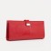Women's wallet on the button, red color