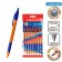 A set of ballpoints automatic, 8 pieces, Erichkrause R-301 Orange Matic & Grip, rubber emphasis, node 0.7 mm, color blue blue blue
