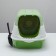 Closed 2-in-1 toilet with a removable top of 34 x 50 x 33 cm, green