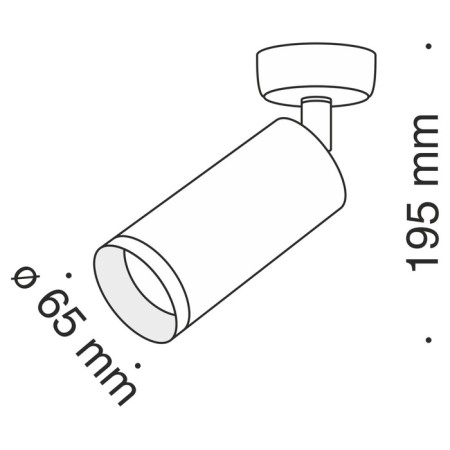 Technical C017CW-01RG Focus ceiling lamp, 65x65x195 mm, GU10, 1x50W, color pink gold-3