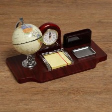 Table 7V1 set with a business card holder and hours, 19x24x16.5 cm, cherry