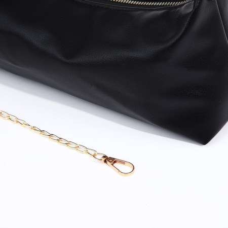 Bag-baget with a zipper, black color-5