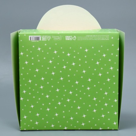 Gift folding box, packaging, "avocado", 25 x 25 x 10 cm-2