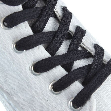 Shoes for shoes are flat, d = 7mm, 100cm, black color