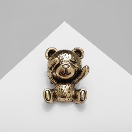 Brooch "Bear", the color of black gold