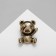 Brooch "Bear", the color of black gold