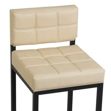 Bar loft-1 stool with a back, black/ milk reptile-1