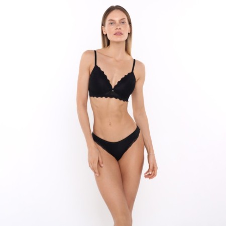 Panties female Braziliano, black color, size 44 (s)-1