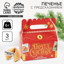 Cookies with a prediction in a box with a handle 