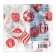 New Year's napkins Paper Home Collection "Red toys on silver", 3 layers, 33x33 cm, 20 pcs
