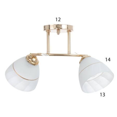 Barbara chandelier 2he27 40W gold 45x26x27 cm Bayerlux-3