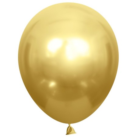 Latex ball 5 ", gold, chrome, set of 50 pcs.