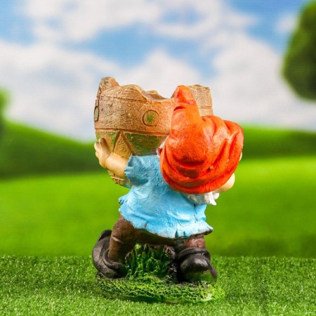 Garden Figure "Dwarf with Kashpo" 25x24cm Mix-3