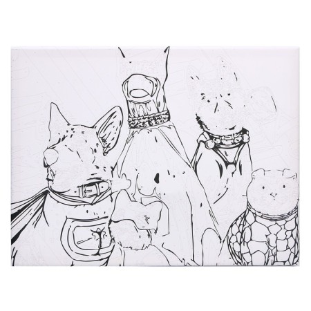 Picture on numbers on a canvas with a subframe of the "Hero Dogs", 40 x 50 cm-1