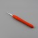 Knitting hook, with silicone handle, d = 4.5 mm, 14 cm, red color