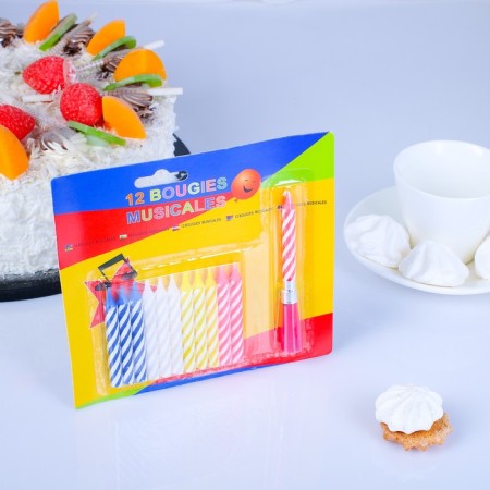 Candle for a cake (set 12 candles +1 musical)-1
