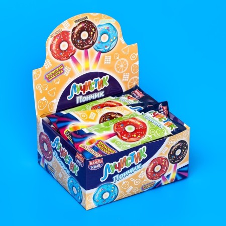 Caramel on the neon stick "Luchik", Donut, Assorted 10 g-1